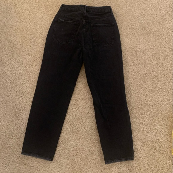 Free People Straight Leg Mom Jeans in Black - Picture 2 of 5